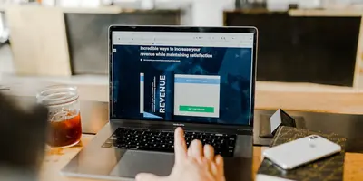 Financial charts on a screen